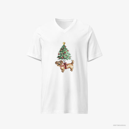 Yorkshire Terrier Attached to the Christmas Tree White T-Shirt