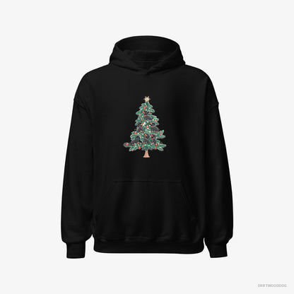 Dachshund Puppies Climbing Christmas Tree Black Hoodie