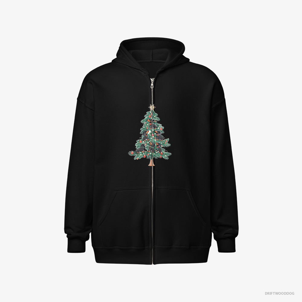 Dachshund Puppies Climbing Christmas Tree Full-Zip Hoodie