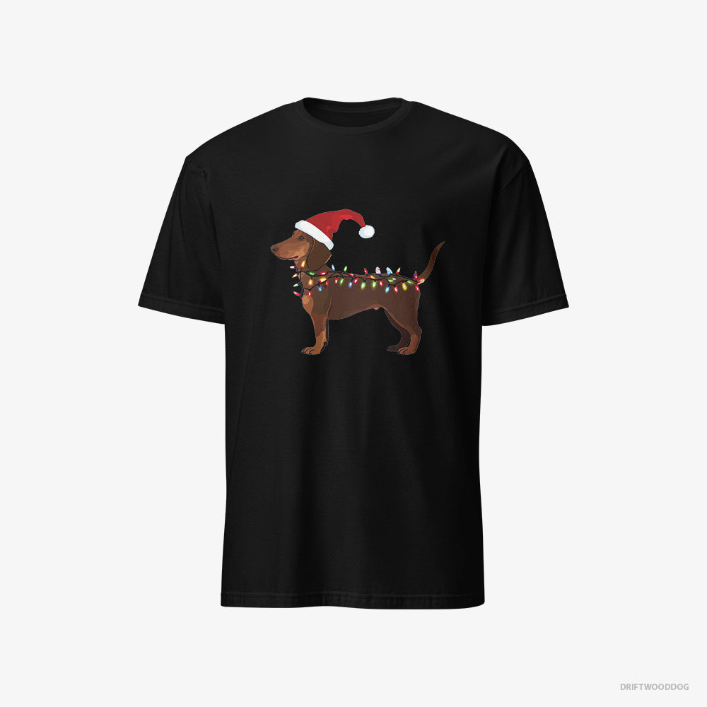 Dachshund Wrapped in Christmas Lights Classic T-Shirt