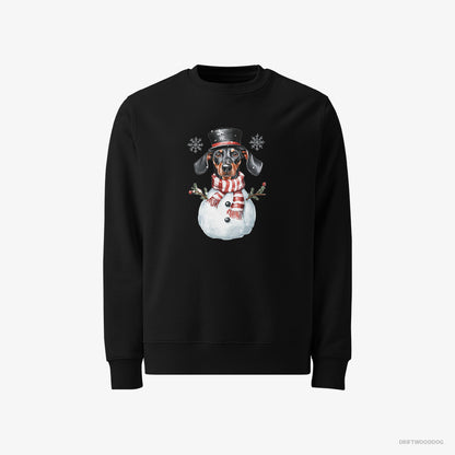 Dobermann Dressed as a Snowman Black Sweatshirt