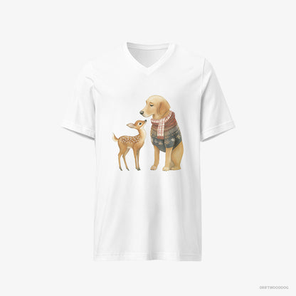 Golden Retriever and a Baby Reindeer White T-Shirt