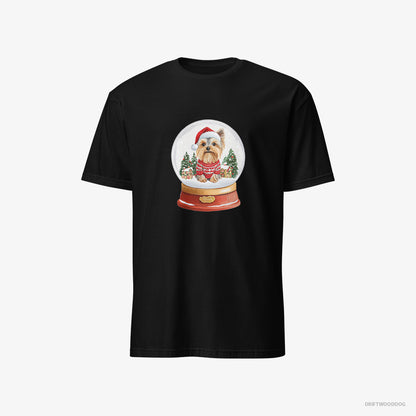 Yorkshire Terrier Inside a Snow Globe Black T-Shirt