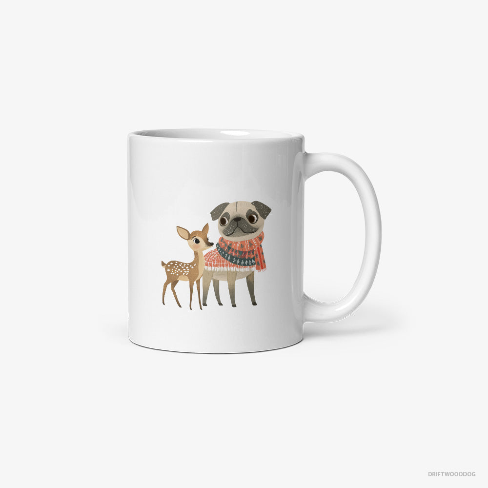 Pug and a Fawn Enjoying the Walk Classic Mug