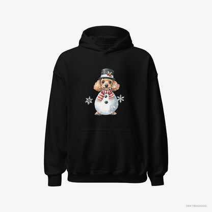 Poodle in a Snowman Suit Black Hoodie