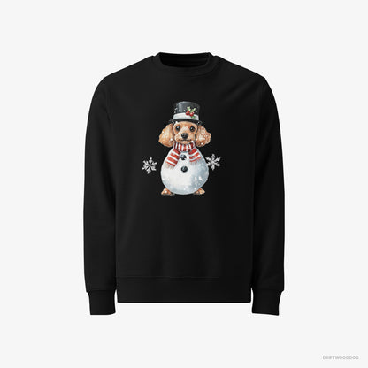 Poodle in a Snowman Suit Black Sweatshirt