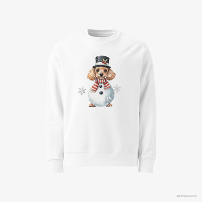 Poodle in a Snowman Suit White Sweatshirt