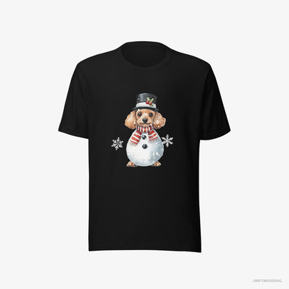 Poodle in a Snowman Suit Black T-Shirt