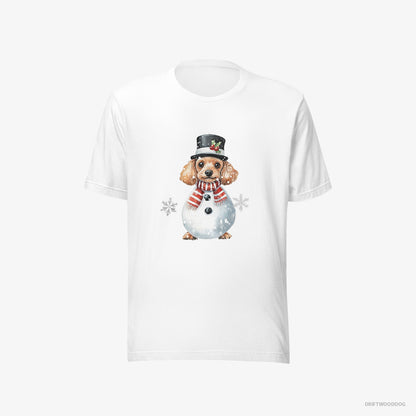 Poodle in a Snowman Suit White T-Shirt