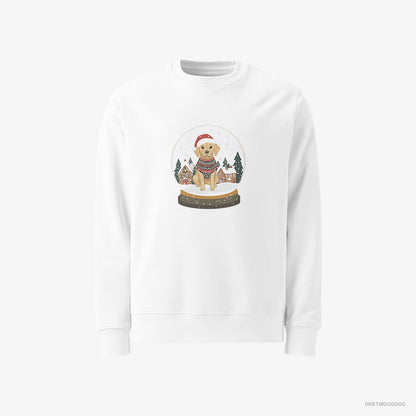 Labrador Retriever in a Christmas Snow Globe White Sweatshirt