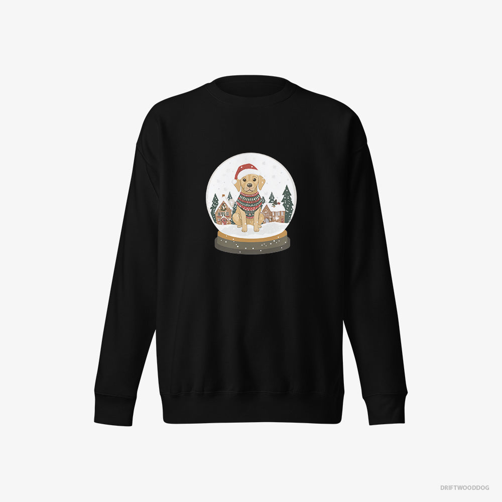 Labrador Retriever in a Christmas Snow Globe – Women's Sweatshirt Black Eco – Eco-Friendly