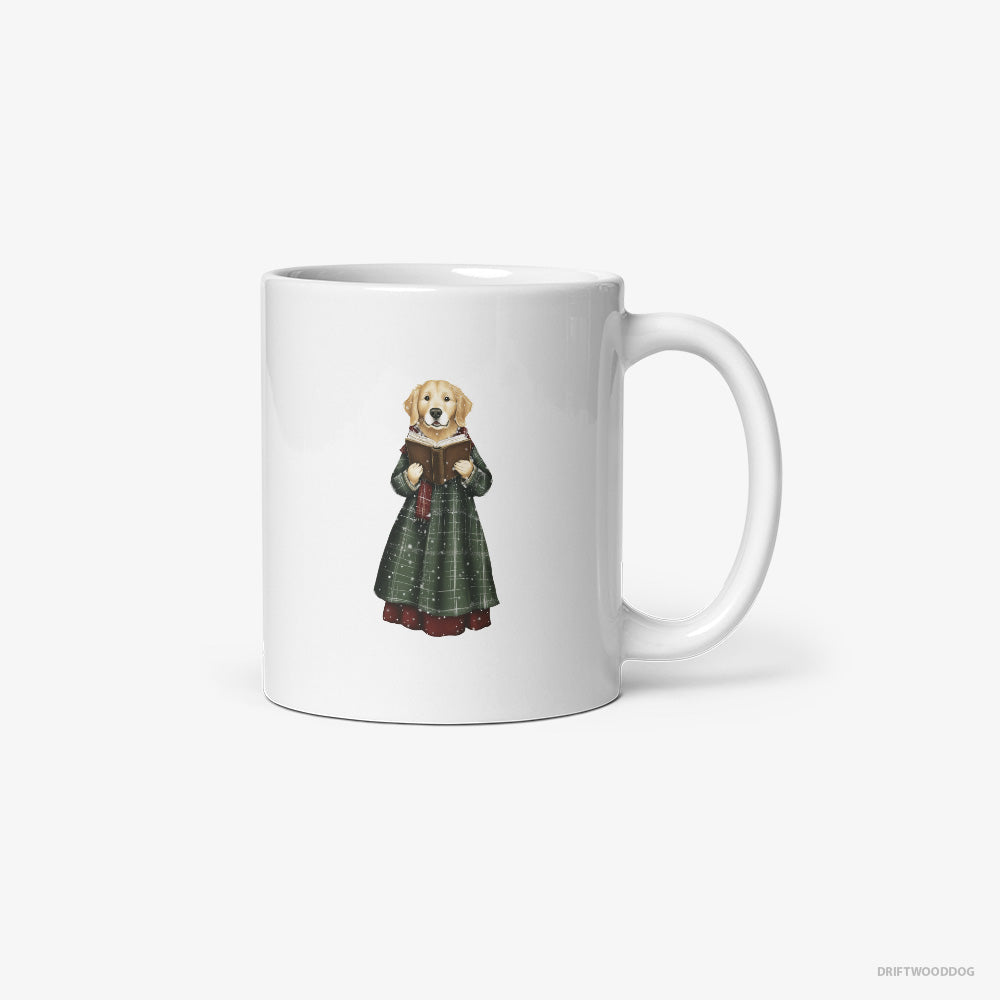 Golden Retriever Carolling with a Book Classic Mug