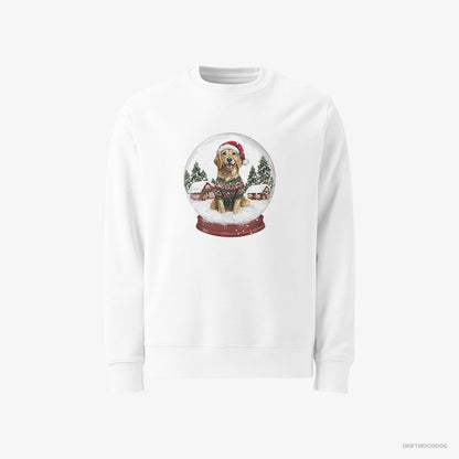 Golden Retriever in a Snow Globe White Sweatshirt