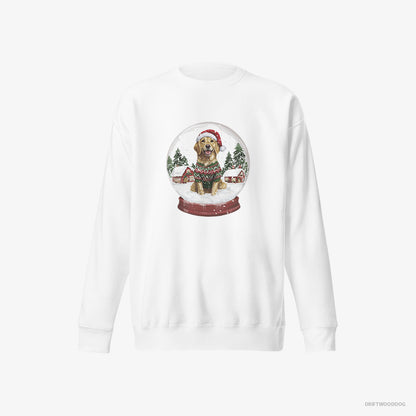 Golden Retriever in a Snow Globe White Sweatshirt