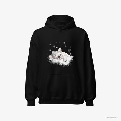 French Bulldog Gently Lying on a Cloud Black Hoodie