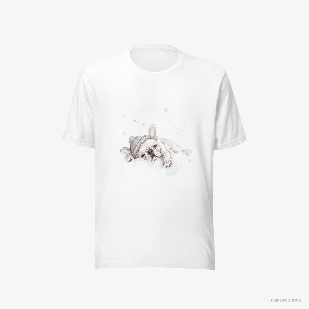 French Bulldog Gently Lying on a Cloud – Women's T-Shirt White Eco – Eco-Friendly