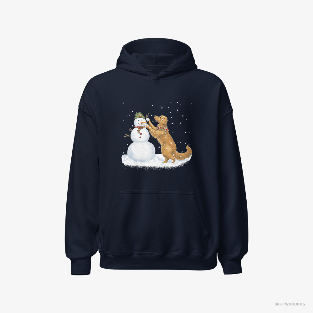 Golden Retriever Making a Snowman Classic Hoodie