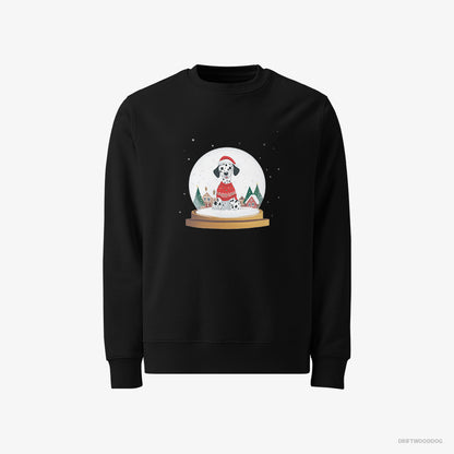 Dalmatian Immersed in Christmas Magic Black Sweatshirt