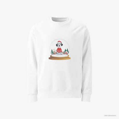 Dalmatian Immersed in Christmas Magic White Sweatshirt