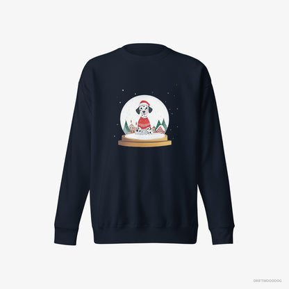 Dalmatian Immersed in Christmas Magic Navy Sweatshirt