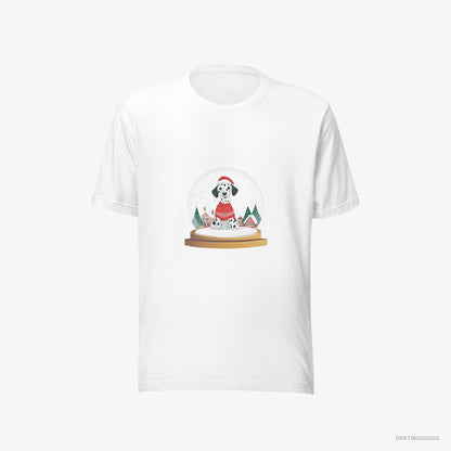 Dalmatian Immersed in Christmas Magic White T-Shirt