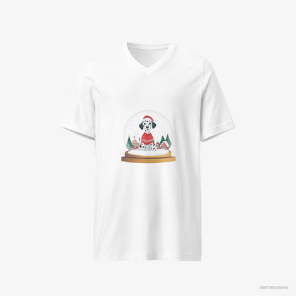 Dalmatian Immersed in Christmas Magic White T-Shirt