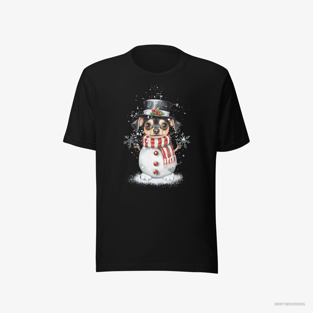 Chihuahua Being a Snowman – Men's T-Shirt Black Eco – Eco-Friendly