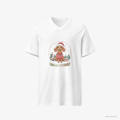 Dachshund Inside a Snow Globe White T-Shirt