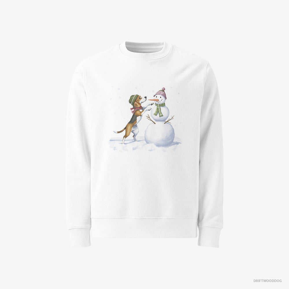 Beagle Putting Together a Snowman Classic Sweatshirt