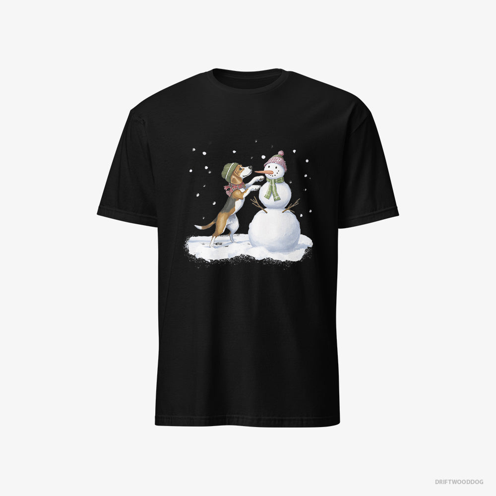 Beagle Putting Together a Snowman Classic T-Shirt