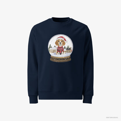 Beagle in a Snow Globe Navy Sweatshirt