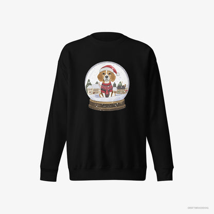 Beagle in a Snow Globe Black Sweatshirt