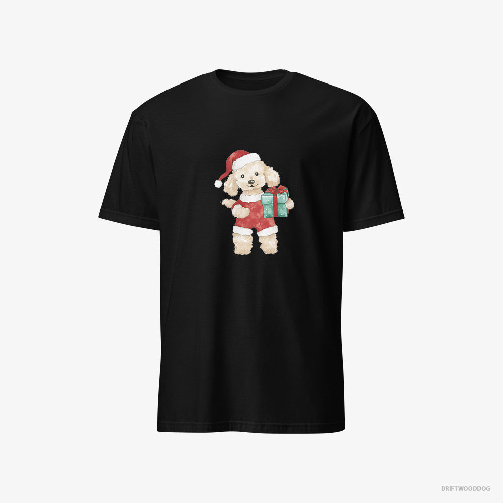 Adorable Poodle in a Santa Costume – Women's T-Shirt Black – Classic