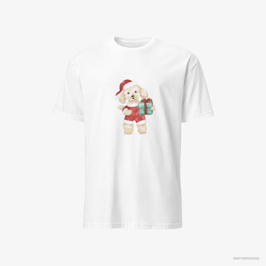 Adorable Poodle in a Santa Costume – Men's T-Shirt White – Classic