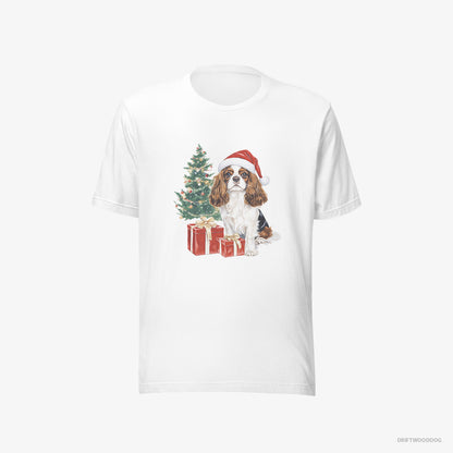 Cavalier King Charles Spaniel Sitting by the Christmas Tree White T-Shirt