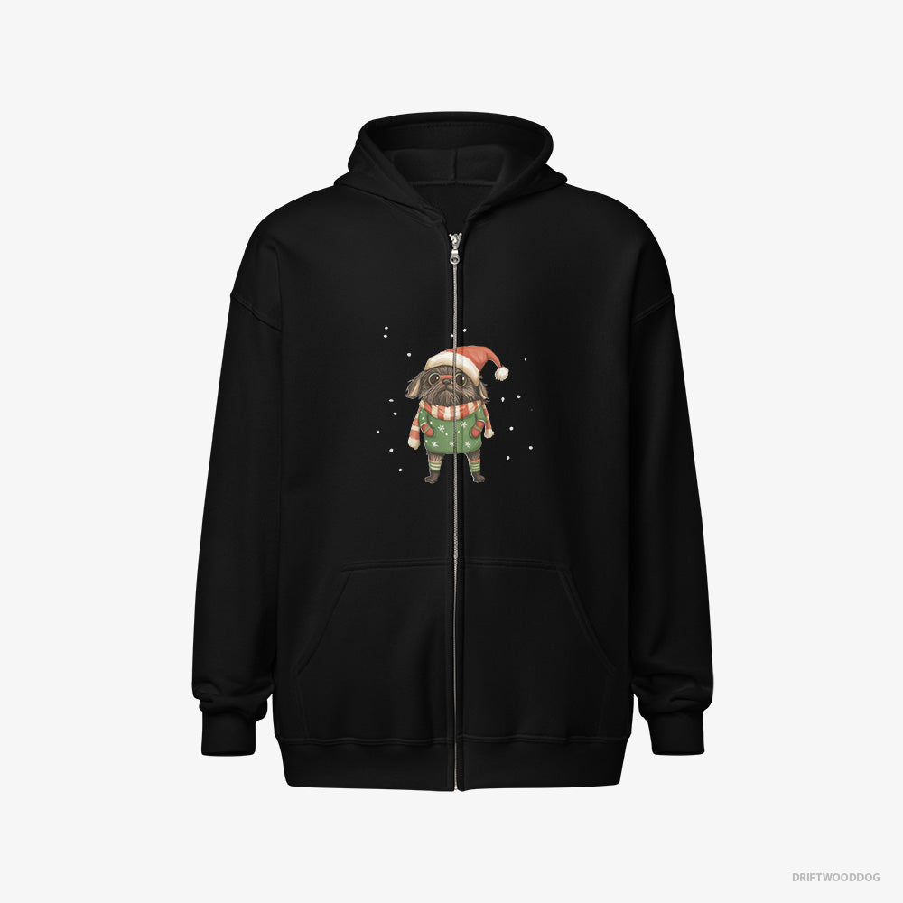 Yorkshire Terrier Dressed Up as an Elf Full-Zip Hoodie