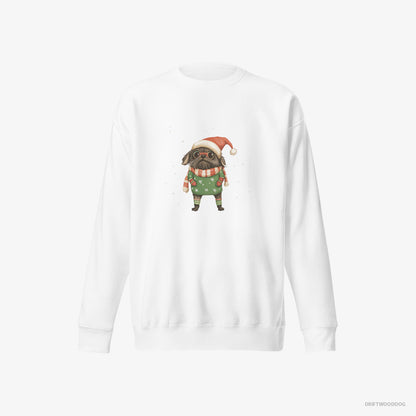 Yorkshire Terrier Dressed Up as an Elf White Sweatshirt