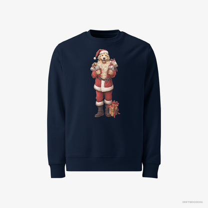 Golden Retriever All Dressed Up as Santa Navy Sweatshirt