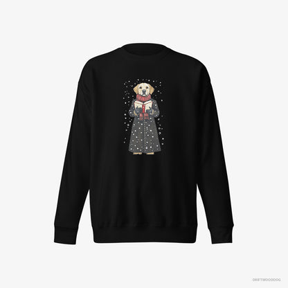 Labrador Retriever Singing Christmas Carols Black Sweatshirt