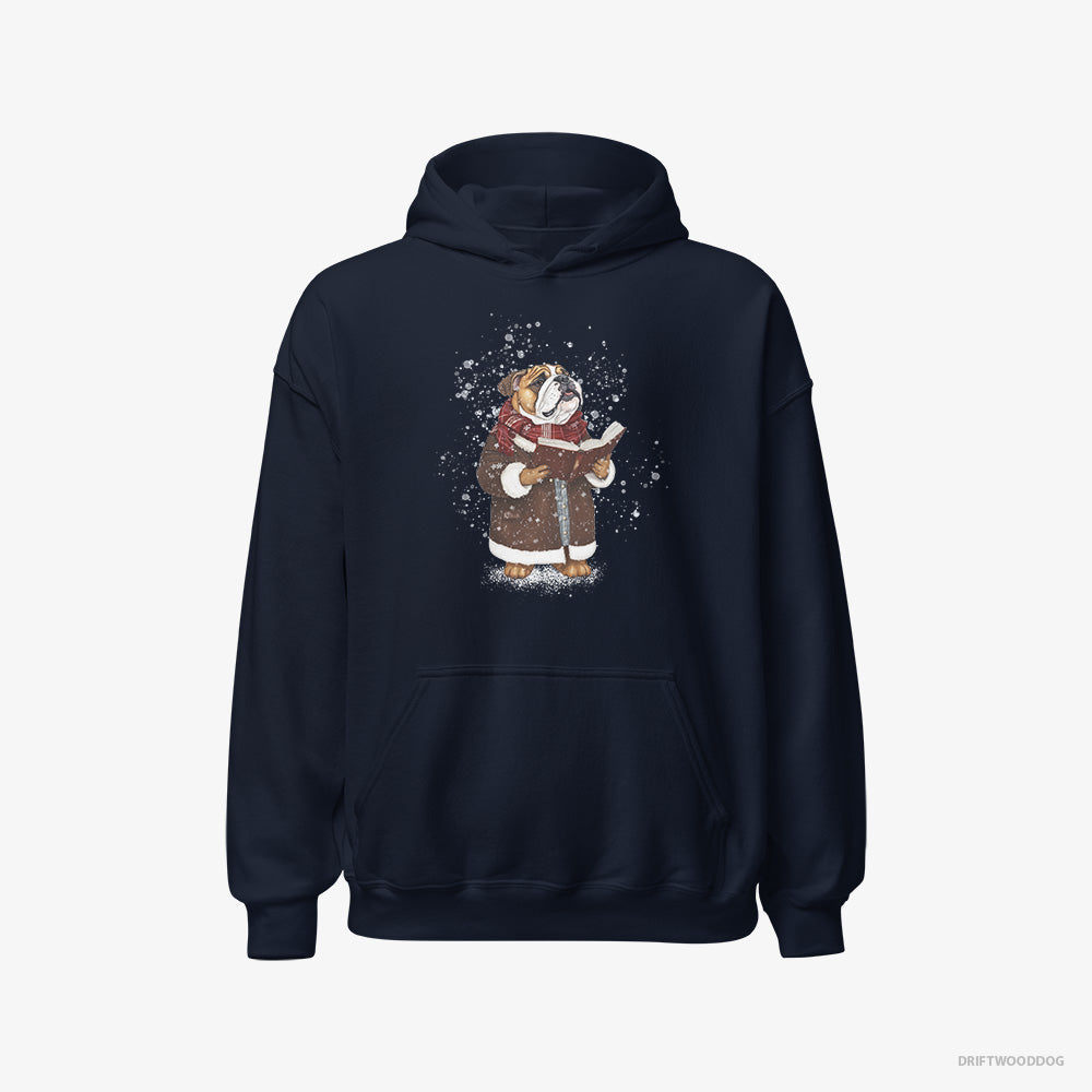 Bulldog Singing Festive Christmas Carols Classic Hoodie