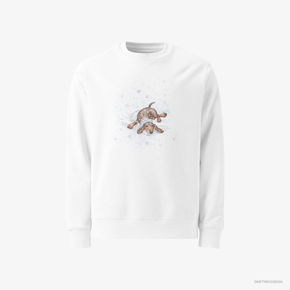 Dachshund Rolling Around in the Snow Classic Sweatshirt