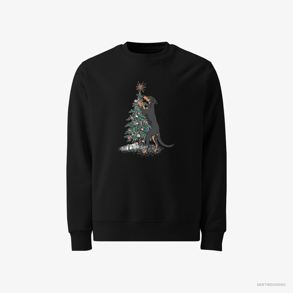 Dobermann Hanging Decorations on the Christmas Tree – Men's Sweatshirt Black – Classic