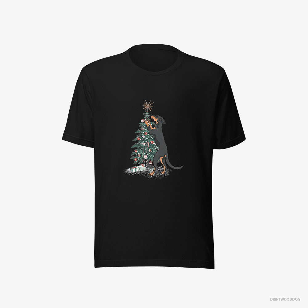 Dobermann Hanging Decorations on the Christmas Tree – Men's T-Shirt Black Eco – Eco-Friendly