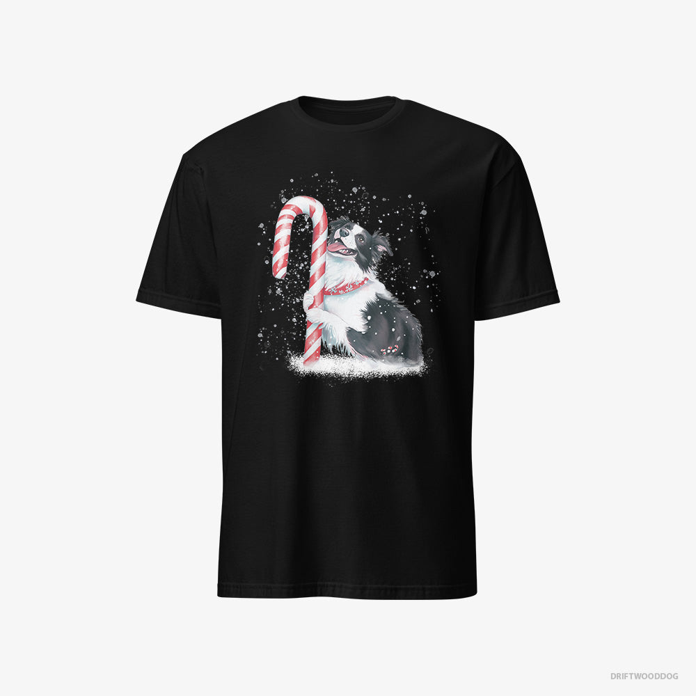 Border Collie by a Giant Christmas Lollipop Classic T-Shirt