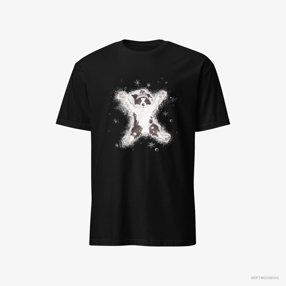 Border Collie Creating a Snow Angel Classic T-Shirt