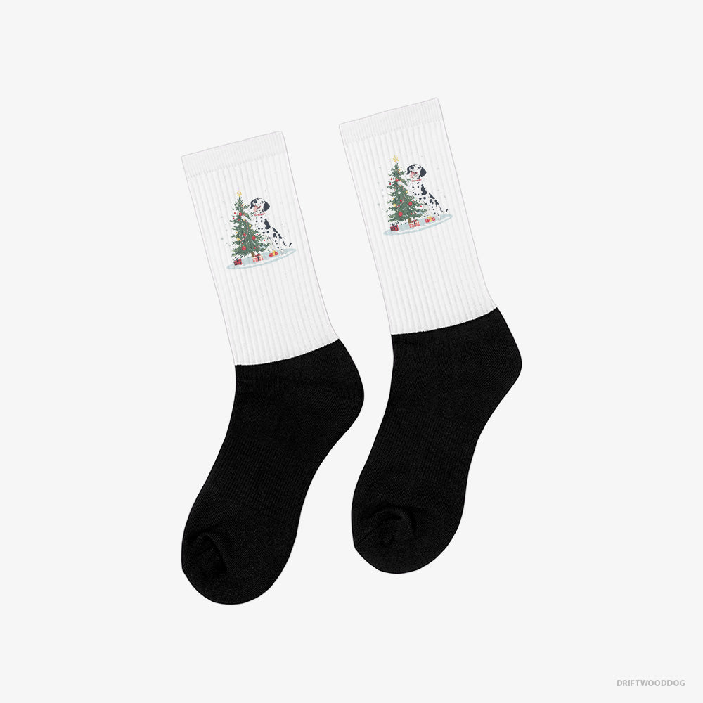 Dalmatian Styling the Christmas Tree Classic Socks