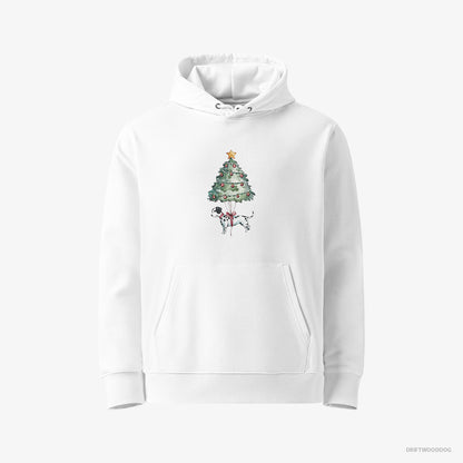 Dalmatian as a Christmas Tree Decoration White Hoodie