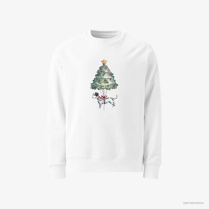 Dalmatian as a Christmas Tree Decoration White Sweatshirt