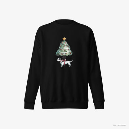 Dalmatian as a Christmas Tree Decoration Black Sweatshirt