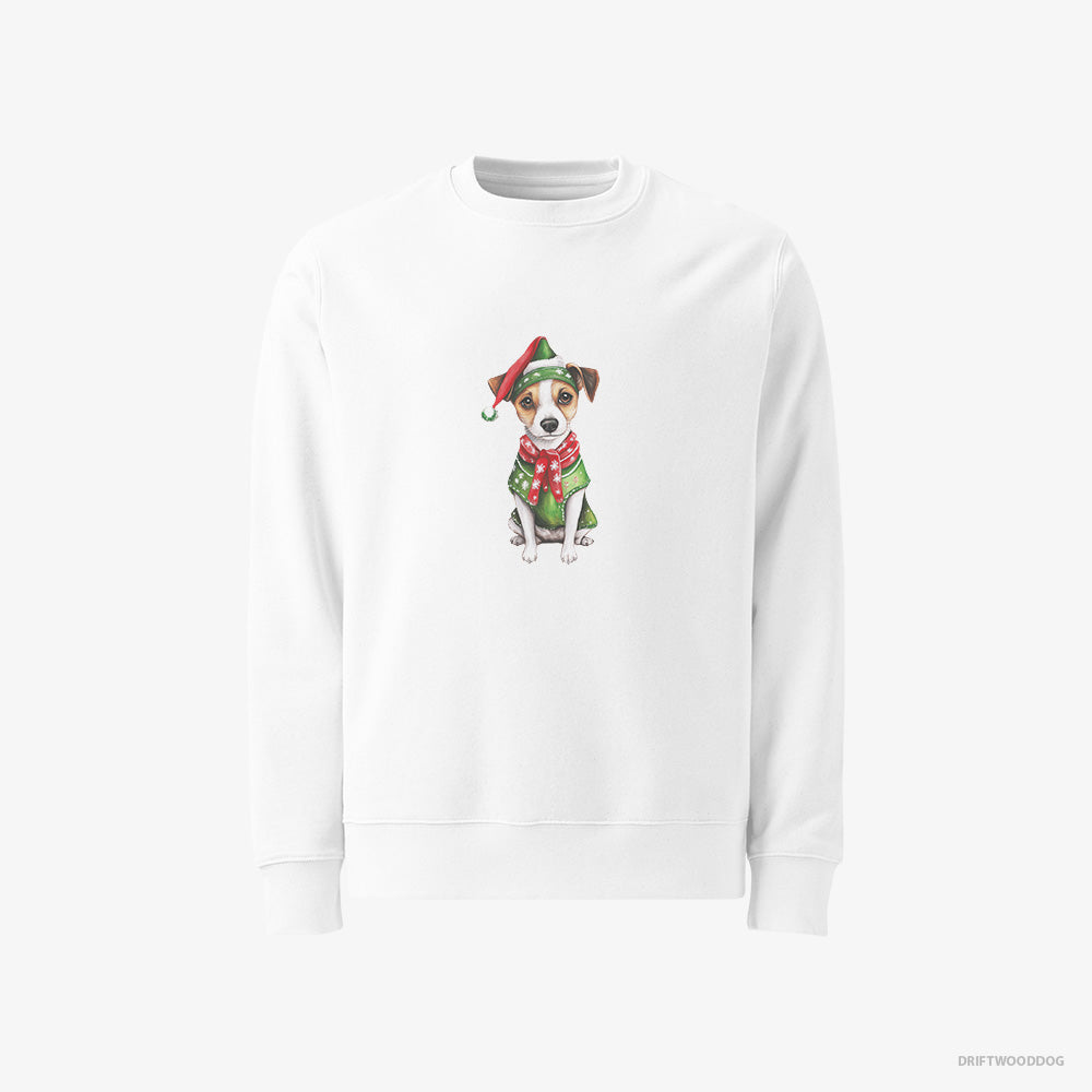 Jack Russell Terrier Dressed as Santa's Little Elf Classic Sweatshirt